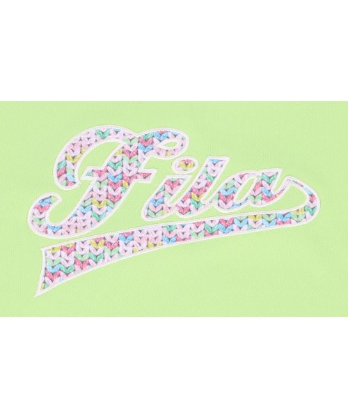 FILA（ZETT Ladies）(フィラ（ゼット　レディース）)/【テニス】ミックスニットプリント アップリケロゴ クルーネックTシャツ レディース/img11