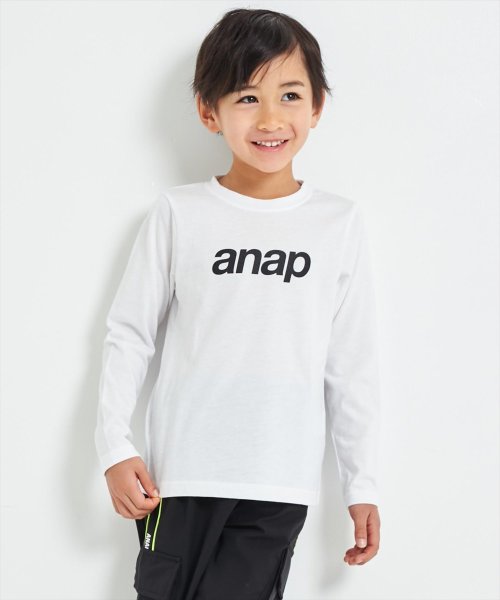 ANAP KIDS(アナップキッズ)/anap ロゴ プリント ロンT 長袖 Tシャツ/img01