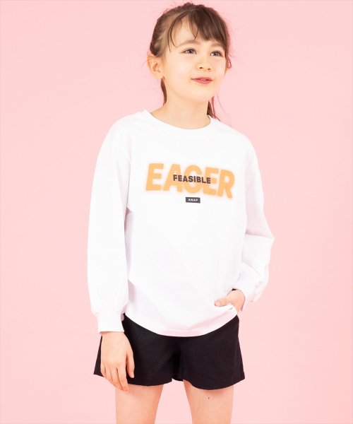 ANAP KIDS(アナップキッズ)/スプレーロゴ プリント ビッグ ロンT 長袖 Tシャツ/img02