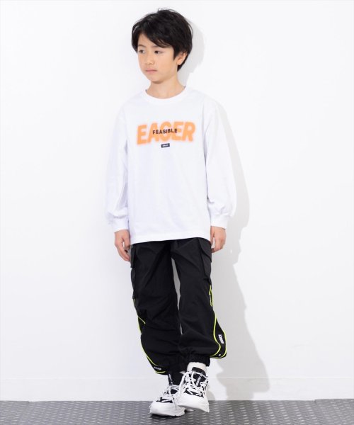 ANAP KIDS(アナップキッズ)/スプレーロゴ プリント ビッグ ロンT 長袖 Tシャツ/img09