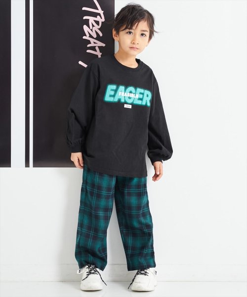 ANAP KIDS(アナップキッズ)/スプレーロゴ プリント ビッグ ロンT 長袖 Tシャツ/img13