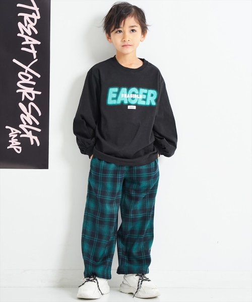 ANAP KIDS(アナップキッズ)/スプレーロゴ プリント ビッグ ロンT 長袖 Tシャツ/img14