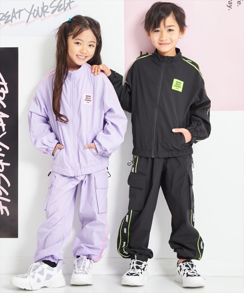 ANAP KIDS(アナップキッズ)/パイピング ライン ウィンドブレーカー ブルゾン 【セットアップ着用可】/img03