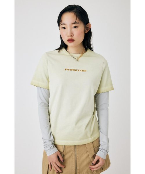 moussy(マウジー)/LAYERED LIKE EMBROIDERY LS Tシャツ/img01