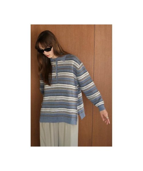 LHP(エルエイチピー)/CLANE/クラネ/MULTI BORDER KNIT POLO TOPS/img17