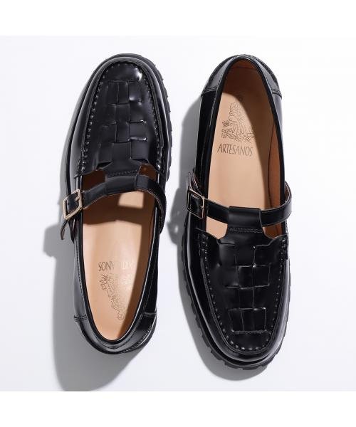 ARTESANOS ローファー NSH312 8H FLRENTIC Tストラップ 8H ARTESANOS ローファー NSH312 FLRENTIC カラー BLANCO NEGRO