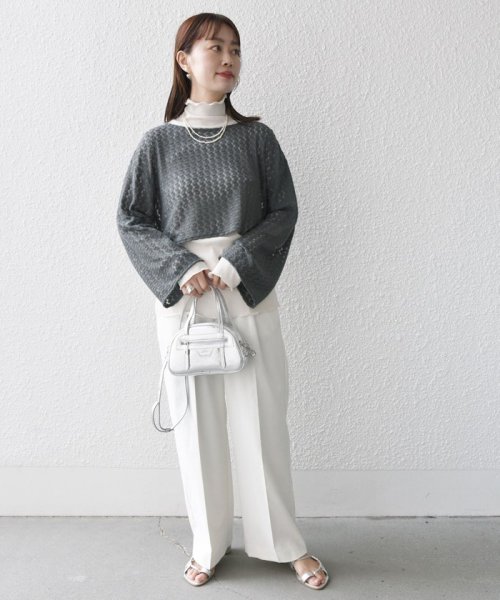 SHIPS WOMEN(シップス　ウィメン)/* 〈手洗い可能〉バルファス レース ショート プルオーバー 24SS ◇/img22