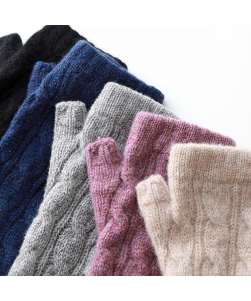 JOHNSTONS ハンドウォーマー HAY03305 カシミヤ ケーブル編み JOHNSTONS ハンドウォーマー HAY03305 カシミヤ