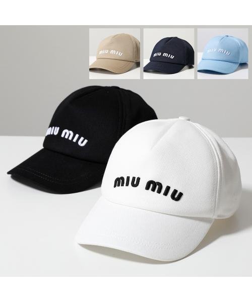 MIUMIU(ミュウミュウ)/MIUMIU ベースボールキャップ 5HC179 2DP1 刺繍 ロゴ/img01