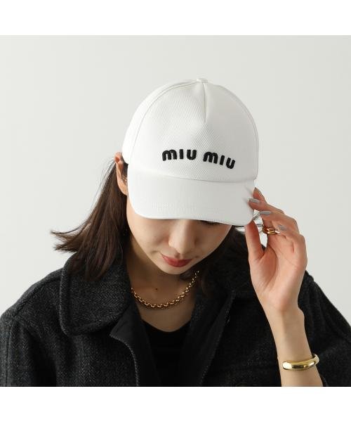 MIUMIU(ミュウミュウ)/MIUMIU ベースボールキャップ 5HC179 2DP1 刺繍 ロゴ/img03