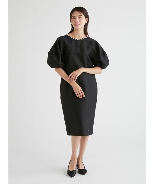 パールネックコクーンドレス 予めご了承ください