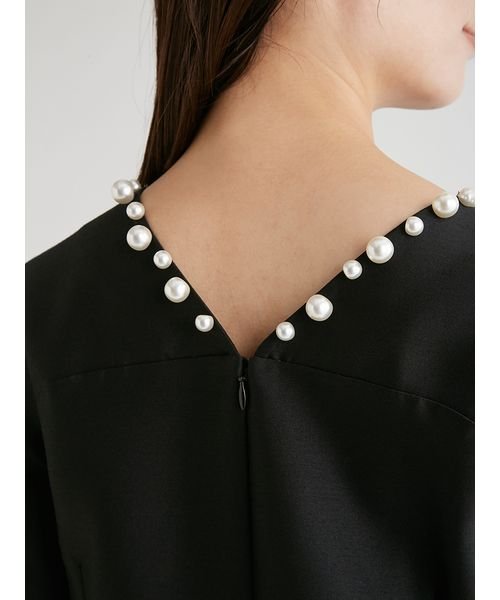 パールネックコクーンドレス 予めご了承ください