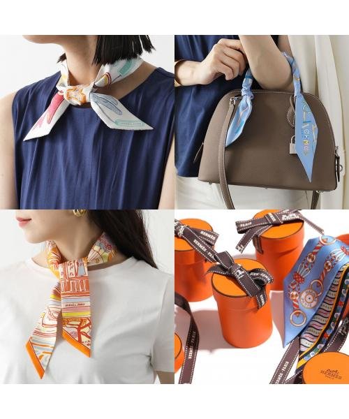 エルメス ツイリー スカーフ レディース 2点セット （ツイリーの巻き方  