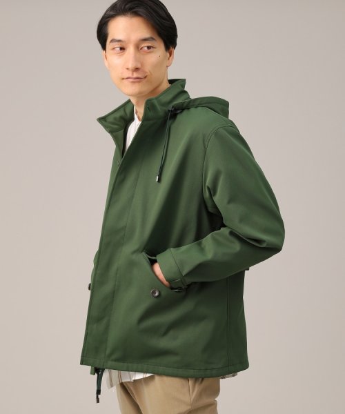 【春アウター】ストレッチ　ショート フードブルゾン 