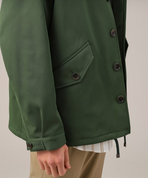 【春アウター】ストレッチ　ショート フードブルゾン 