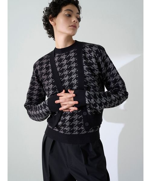 ジャガードニットカーディガン 予めご了承ください