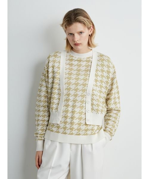 ジャガードニットカーディガン 予めご了承ください