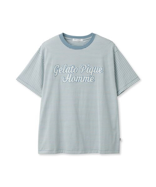 GELATO PIQUE HOMME(GELATO PIQUE HOMME)/【HOMME】チェーンステッチロゴボーダーTシャツ/img01