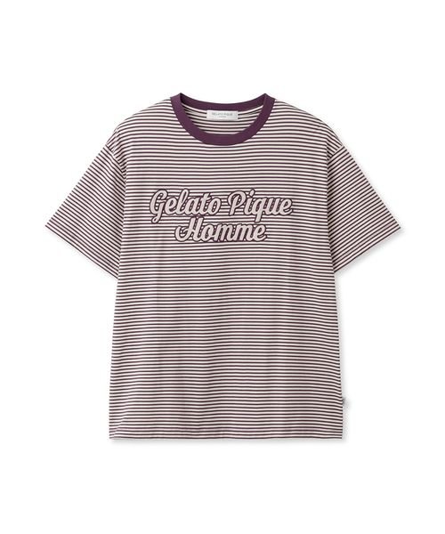 GELATO PIQUE HOMME(GELATO PIQUE HOMME)/【HOMME】チェーンステッチロゴボーダーTシャツ/img02