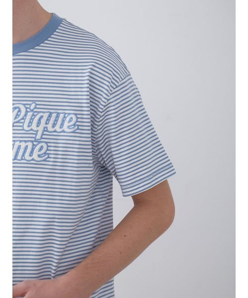 GELATO PIQUE HOMME(GELATO PIQUE HOMME)/【HOMME】チェーンステッチロゴボーダーTシャツ/img11