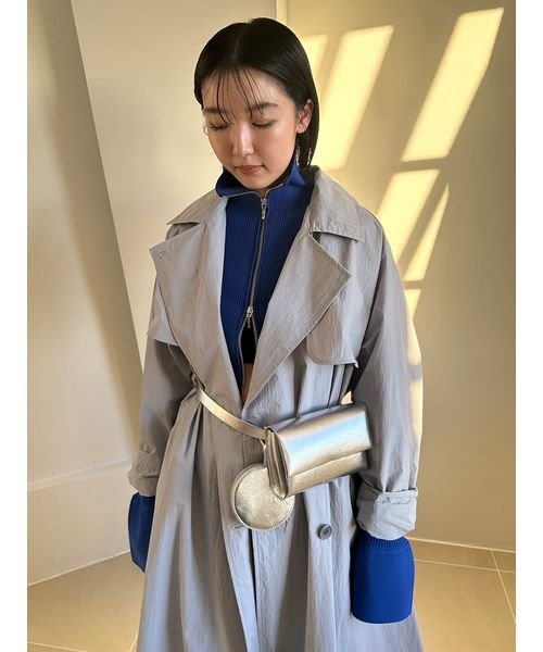 【emmi atelier】LENZING(TM) ECOVERO(TM)フロントジップカーディガン TM 予めご了承ください