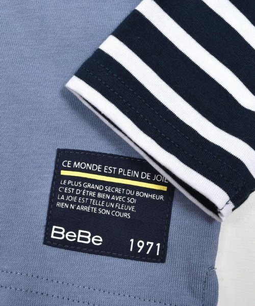 BeBe(ベベ)/レイヤード風袖ボーダーTシャツ(90~150cm)/img17