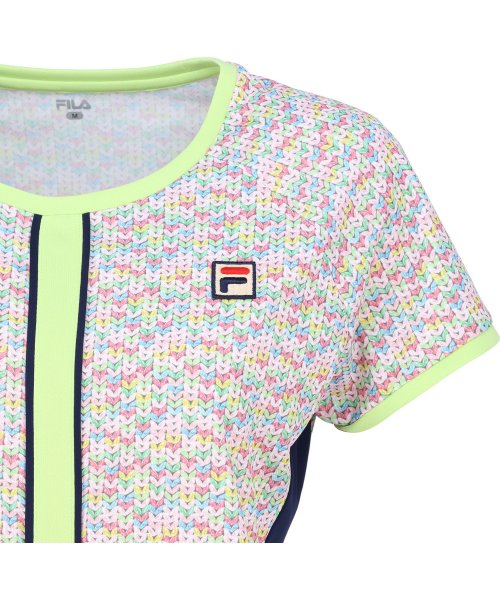 FILA（ZETT Ladies）(フィラ（ゼット　レディース）)/【テニス】ミックスニットプリント ラウンドネック 切替ワンピース レディース/img11