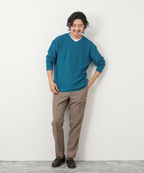 NOLLEY’S goodman(ノーリーズグッドマン)/《2点セット》片畦 浅Vロールネックニット Tシャツ付き/img19