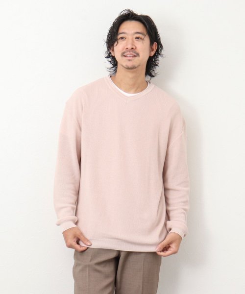 NOLLEY’S goodman(ノーリーズグッドマン)/《2点セット》片畦 浅Vロールネックニット Tシャツ付き/img26