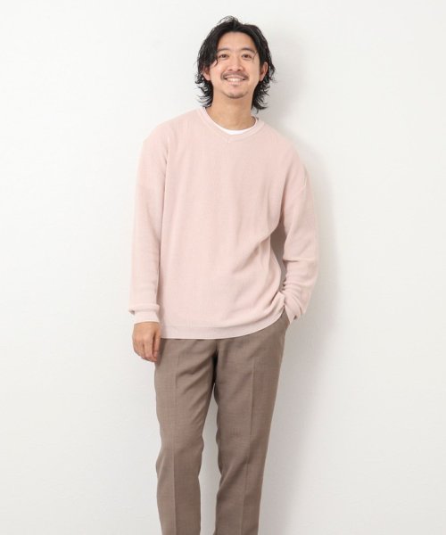 NOLLEY’S goodman(ノーリーズグッドマン)/《2点セット》片畦 浅Vロールネックニット Tシャツ付き/img30