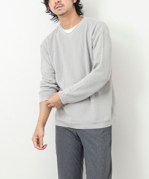 NOLLEY’S goodman(ノーリーズグッドマン)/《2点セット》片畦 浅Vロールネックニット Tシャツ付き/img35