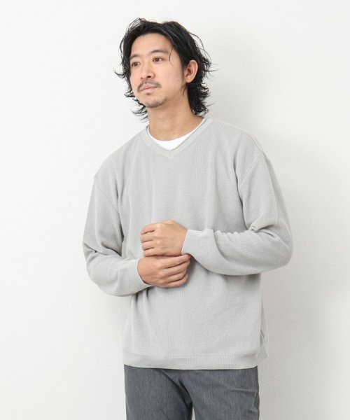 NOLLEY’S goodman(ノーリーズグッドマン)/《2点セット》片畦 浅Vロールネックニット Tシャツ付き/img36