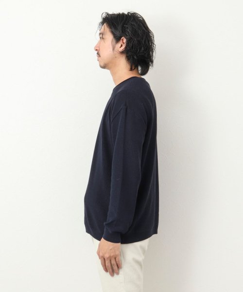 NOLLEY’S goodman(ノーリーズグッドマン)/《2点セット》片畦 浅Vロールネックニット Tシャツ付き/img46