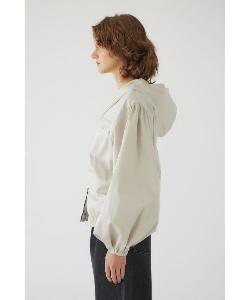 Shirring gather hoodie gather