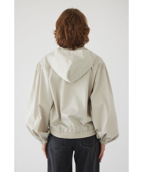 Shirring gather hoodie gather