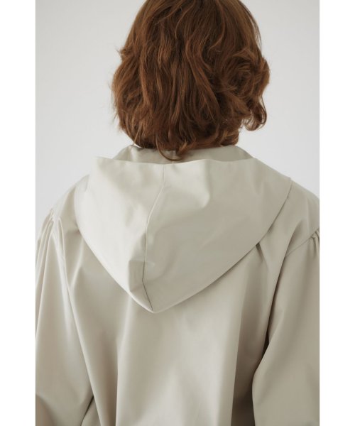 Shirring gather hoodie gather