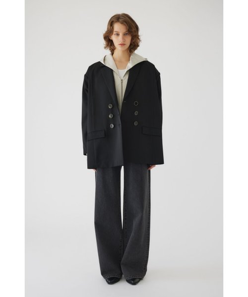 Shirring gather hoodie gather