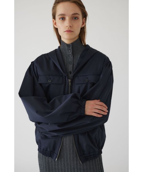 Shirring gather hoodie gather