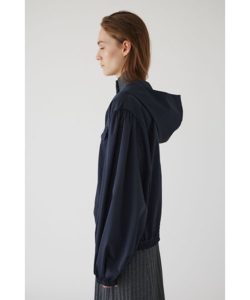 Shirring gather hoodie gather