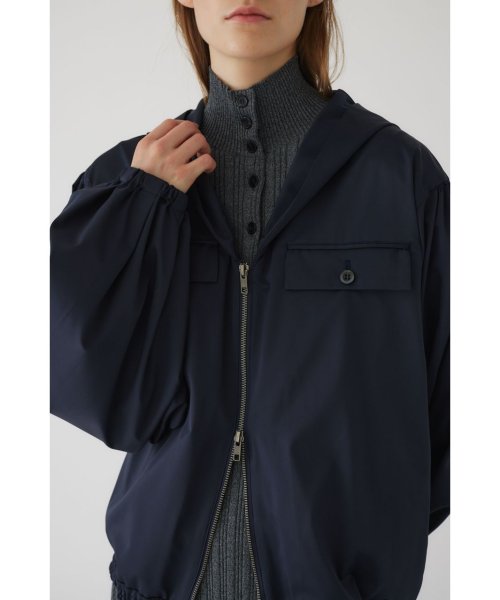 Shirring gather hoodie gather