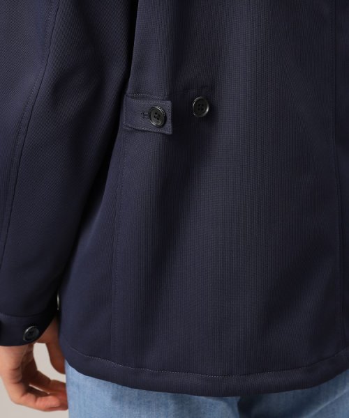 【春アウター】ストレッチ　ショート フードブルゾン 