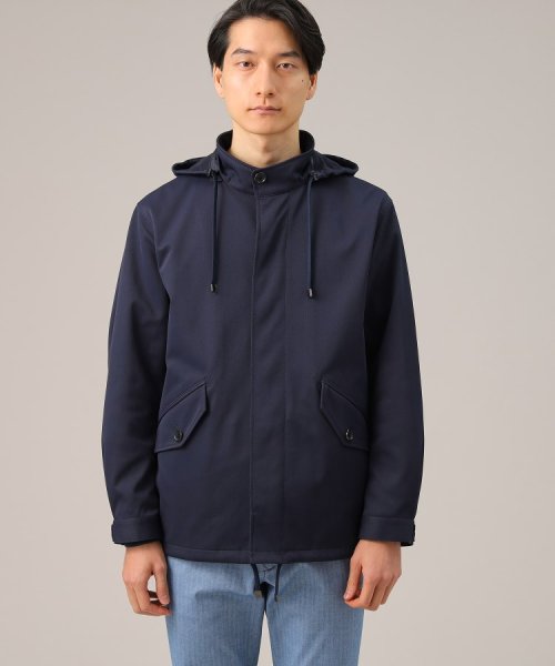 【春アウター】ストレッチ　ショート フードブルゾン 