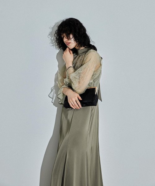 niana ニアナ リーフブラウスセットドレス パーティードレス 結婚式 ワンピース ボレロ 刺繍レース キャミワンピ 2点セット 羽織 リボン マーメイドスカ 5cm ニアナ 106cm