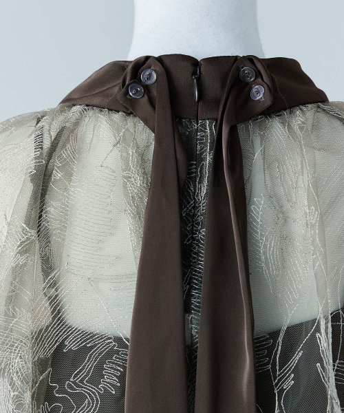 niana ニアナ リーフブラウスセットドレス パーティードレス 結婚式 ワンピース ボレロ 刺繍レース キャミワンピ 2点セット 羽織 リボン マーメイドスカ 5cm ニアナ 106cm