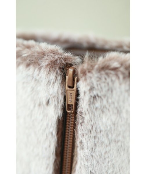 もこもこファーのヒールロングブーツ 