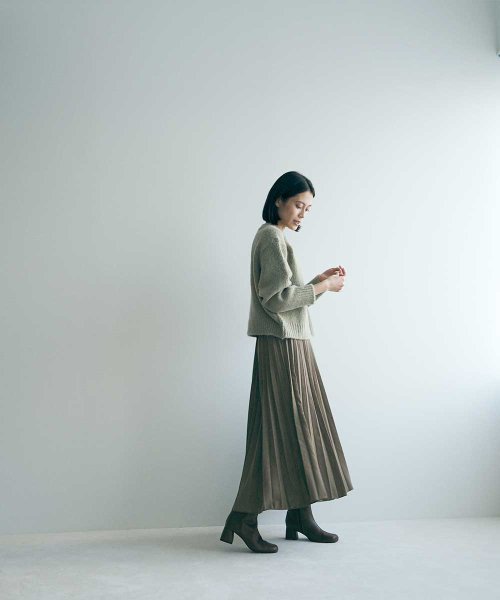 marjour(マージュール)/PEACH SKIN PLEATS SKIRT/img12