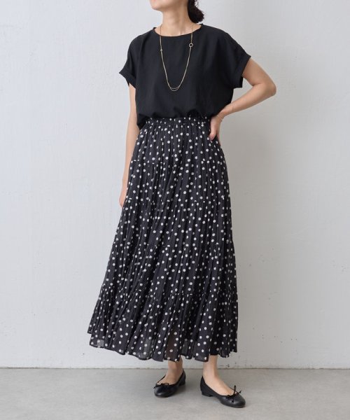 クリンクルドットスカート 着用時