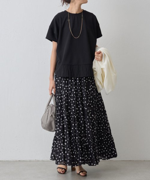 クリンクルドットスカート 着用時