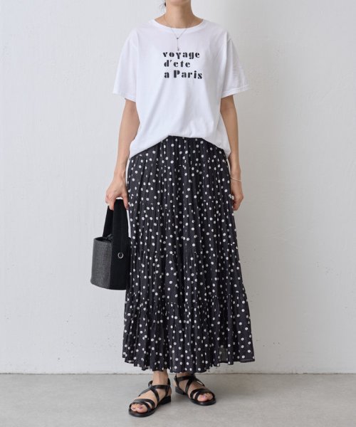 クリンクルドットスカート 着用時