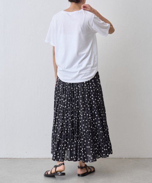 クリンクルドットスカート 着用時